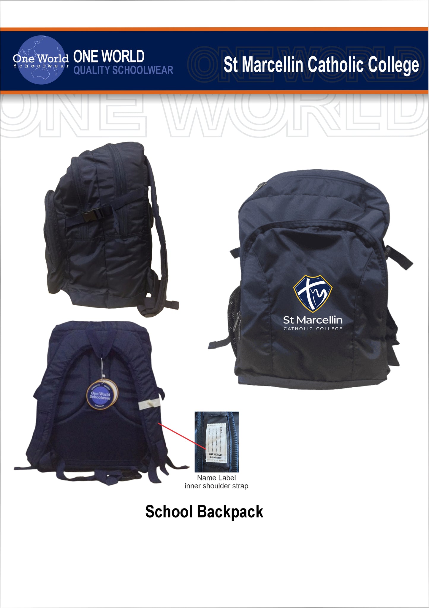 Backpack - Screen Printed Logo (Compulsory)
