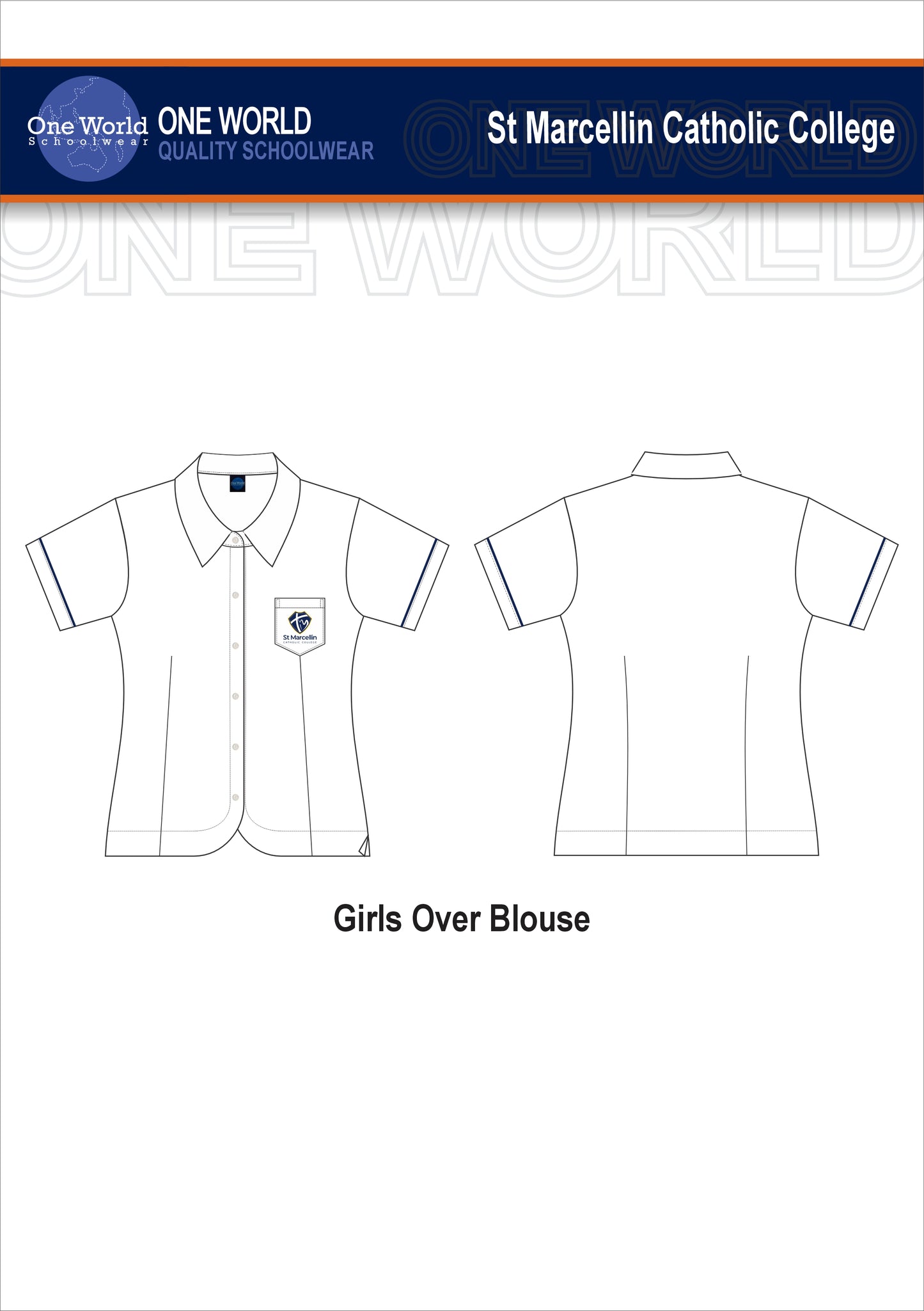 School Blouse - Embroidered Logo