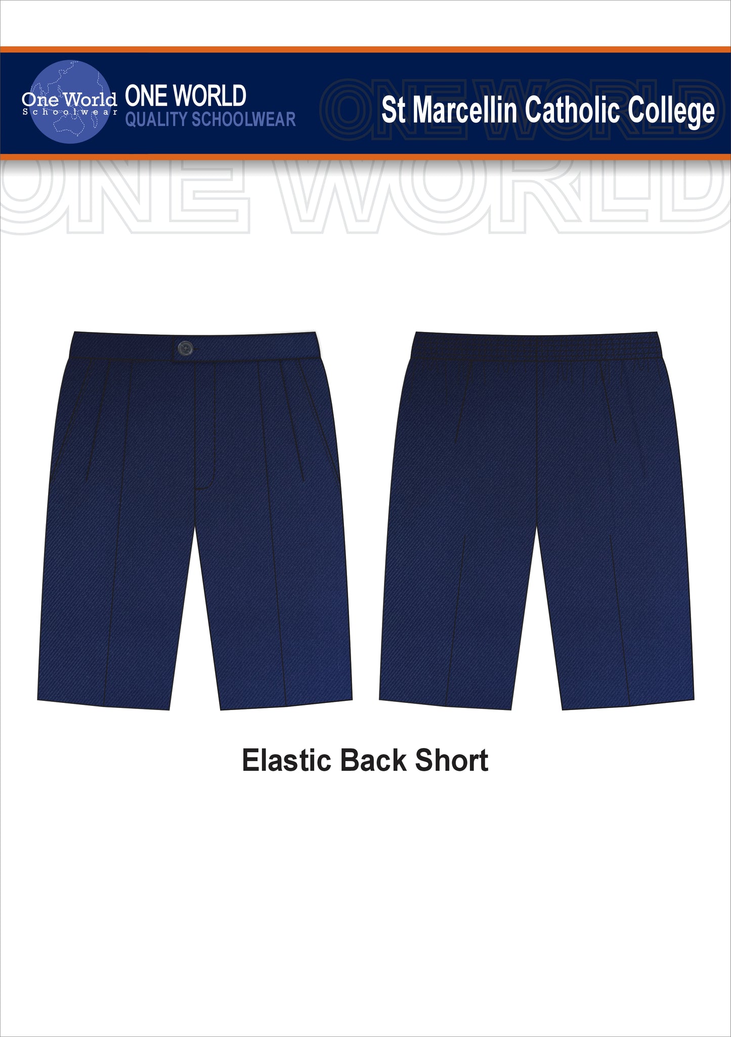 College Short - Elastic Back