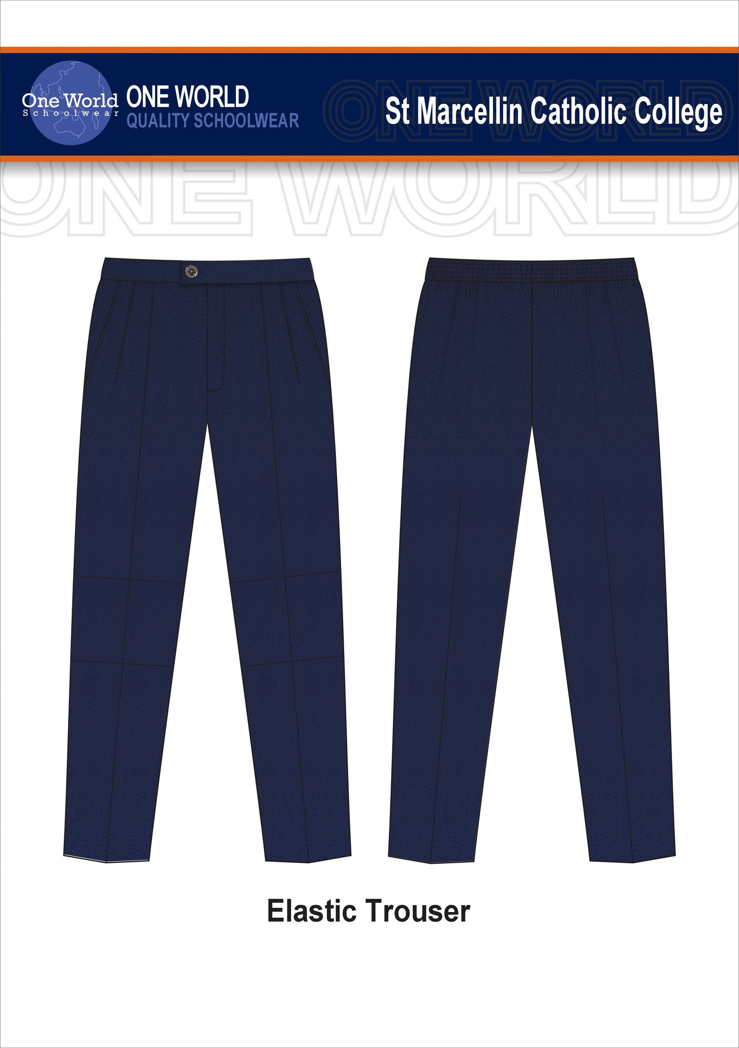 College Trouser - Elastic Back